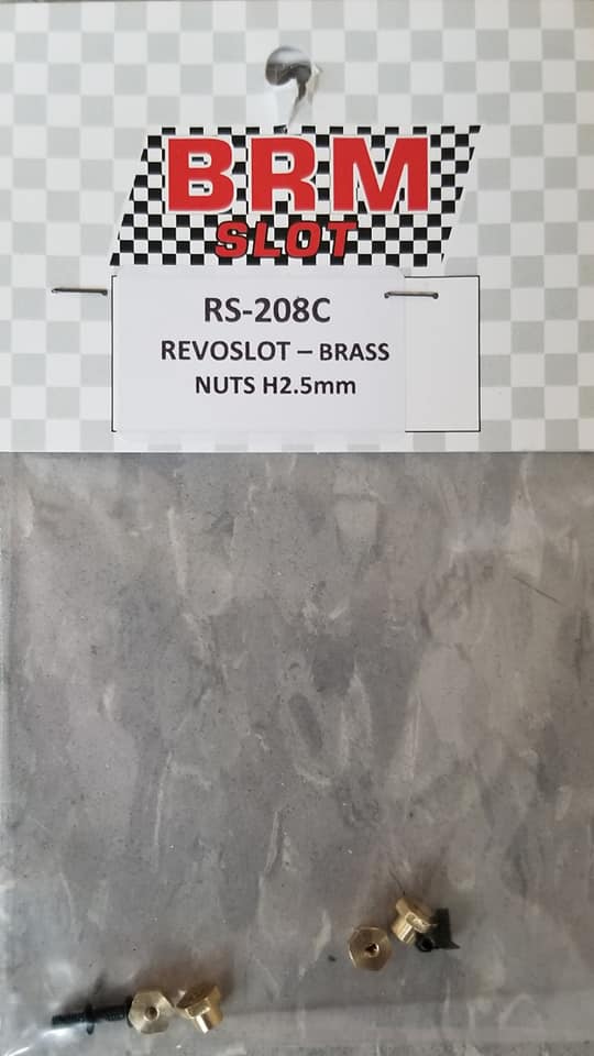 RS-208C Revo Slot Brass Nut H2.50mm X 4